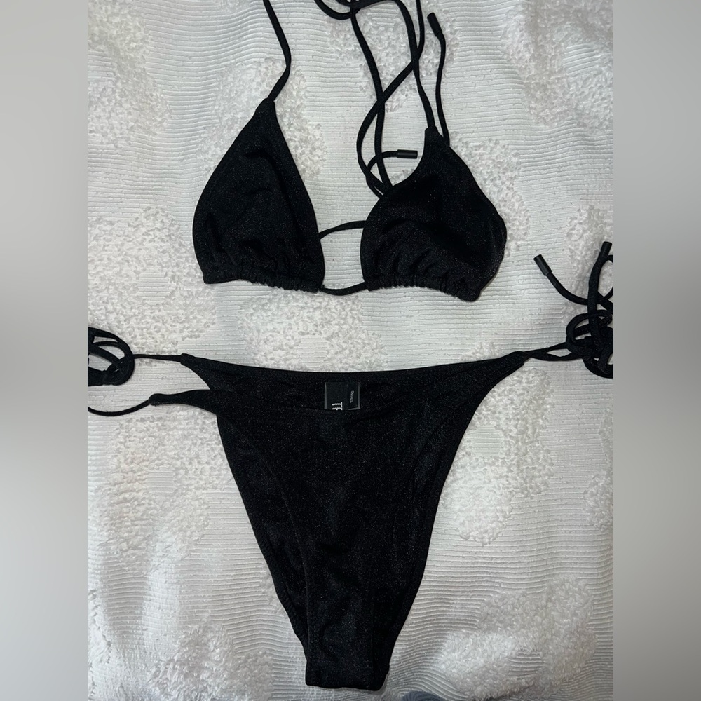 Triangl Swimwear Black Sparkly Bikini